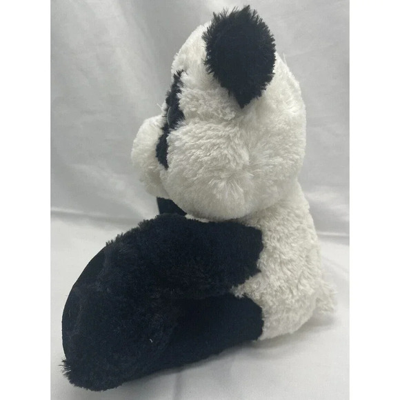 Aurora World 9" Sitting Panda Bear Plush Soft Black White Stuffed Animal Toy - Picture 5 of 9